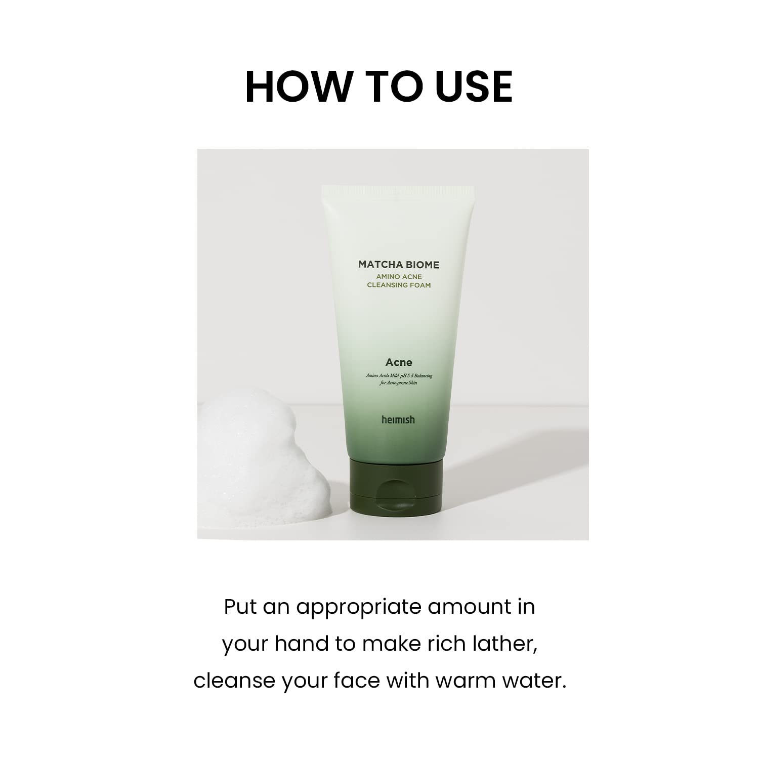 Heimish Matcha Biome Amino Acne Cleansing Foam 150g